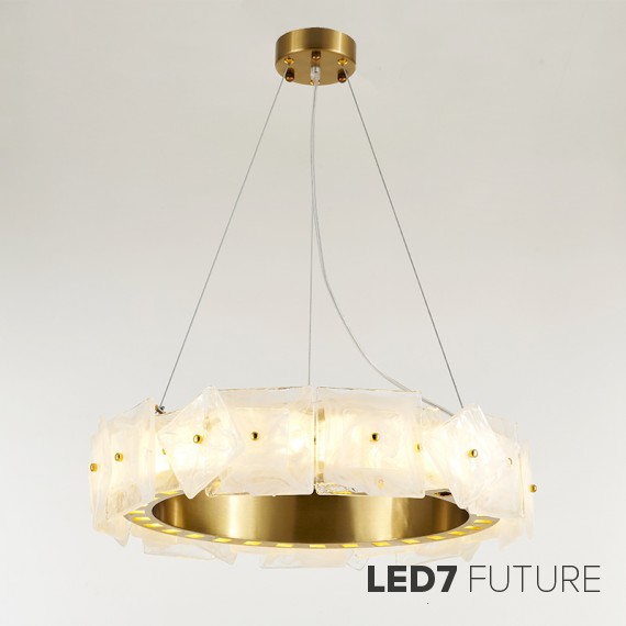 Loft Industry Modern - Small Square Marble Chandelier